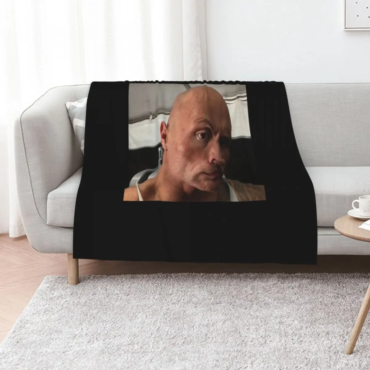 Dwayne The Rock Johnson eyebrow raise meme Throw Blanket Hairys christmas decoration Kid'S Custom Luxury Brand Blankets