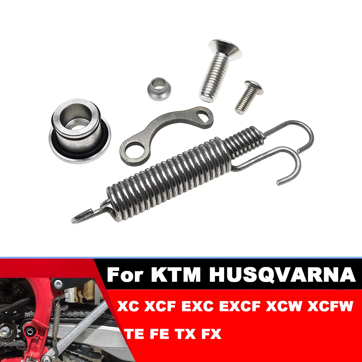 

For Husqvarna Kickstand Side Stand Springs Kit FE FX TE TX EXC EXCF XC XCF XCW XCFW Six Days 125-500 2008 2009 2010 2011-2023