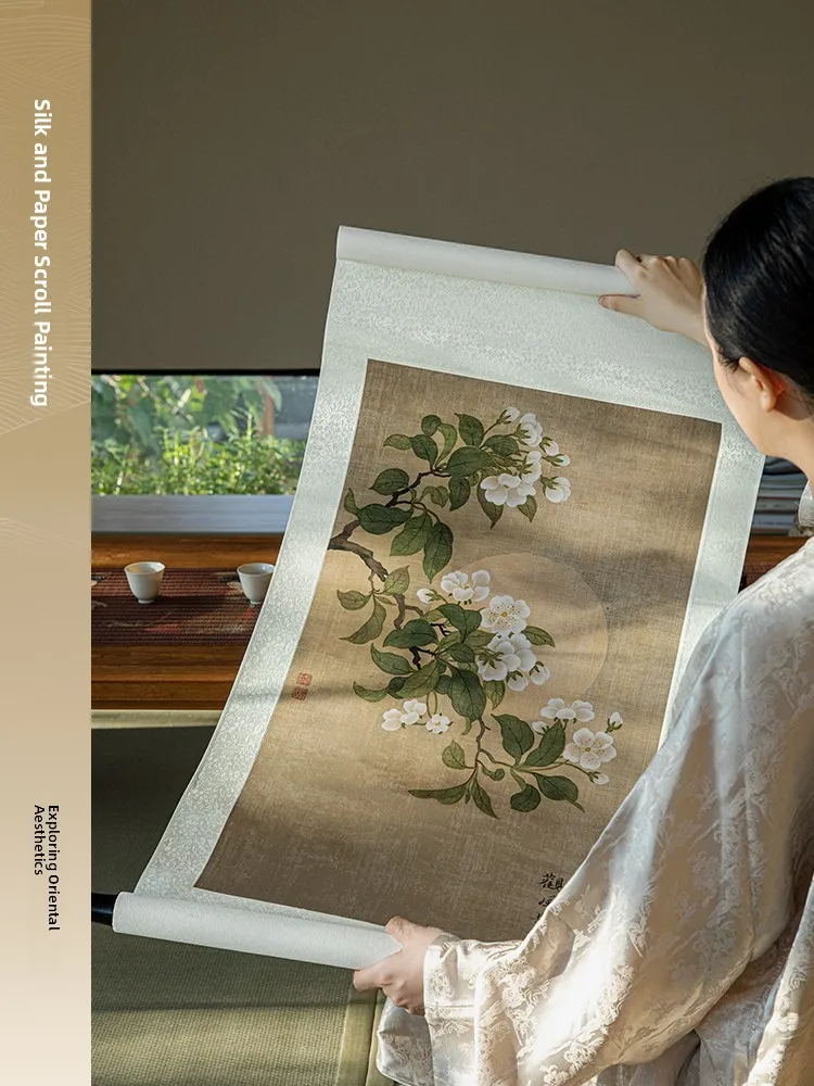 

New Chinese Style Song Dynasty Aesthetic Long Scroll Decorative Painting Living Room Background Wall Ancient Picture Wall Art