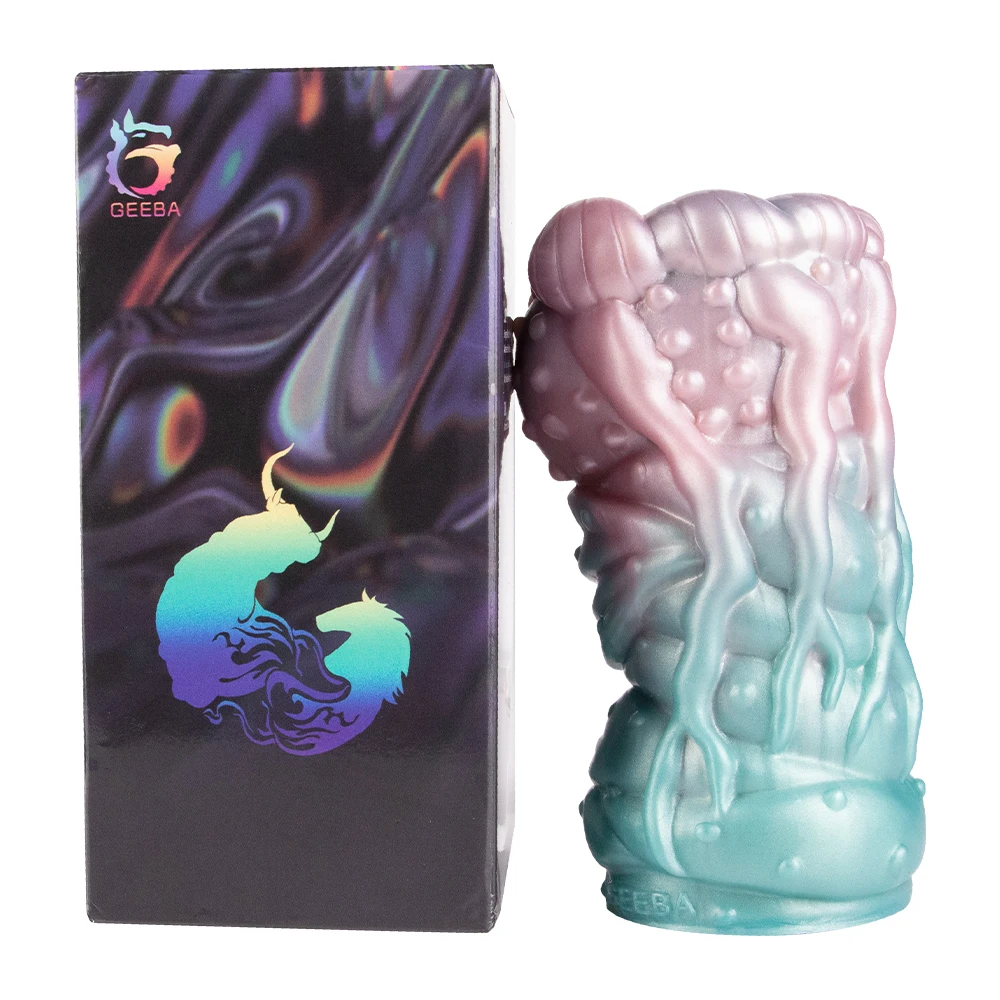 GEEBA لينة سيليكون القضيب Onahole الخيال ذكر الاستمناء جهاز تدليك للبروستاتا واقعية المهبل الرجال الجنس لعب جيب كس الضارب
