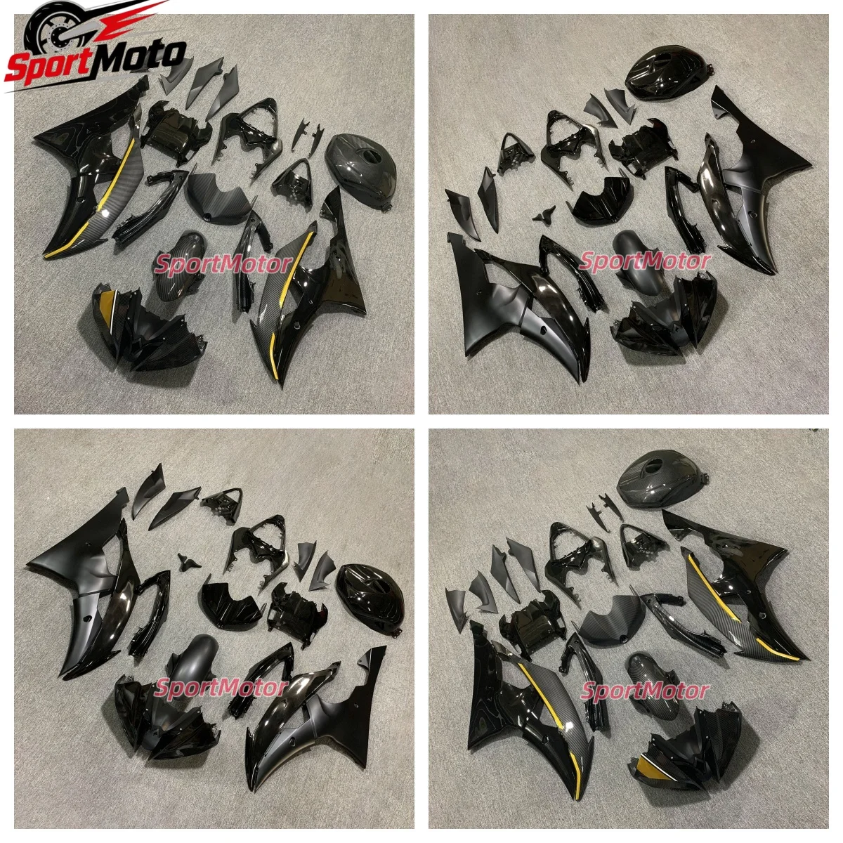 Fairing Kit Fit For Yamaha YZFR6 2008-2016 Front Fender Upper Mid Rear Panel Tail Inner Wings Cowl Belly Pan Under Tank Cover