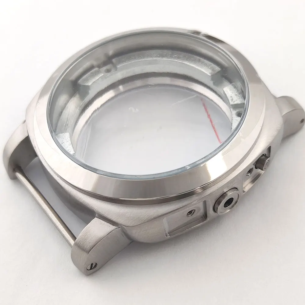 45mm case st2555 case stainless steel case silver case mineral glass suitable for st2555 movement watch accessories