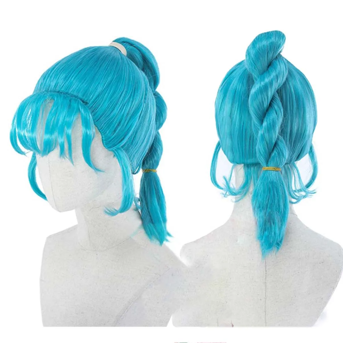 

Женщины Хэллоуин Карнавал Вечеринка Бульма Косплей Твист Коса Синий Парик Волос