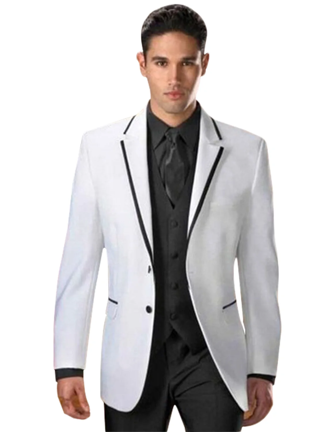 

Men's Suit Slim Fit Two Buttons Three Pieces Suit Jacket+Pants+Vest