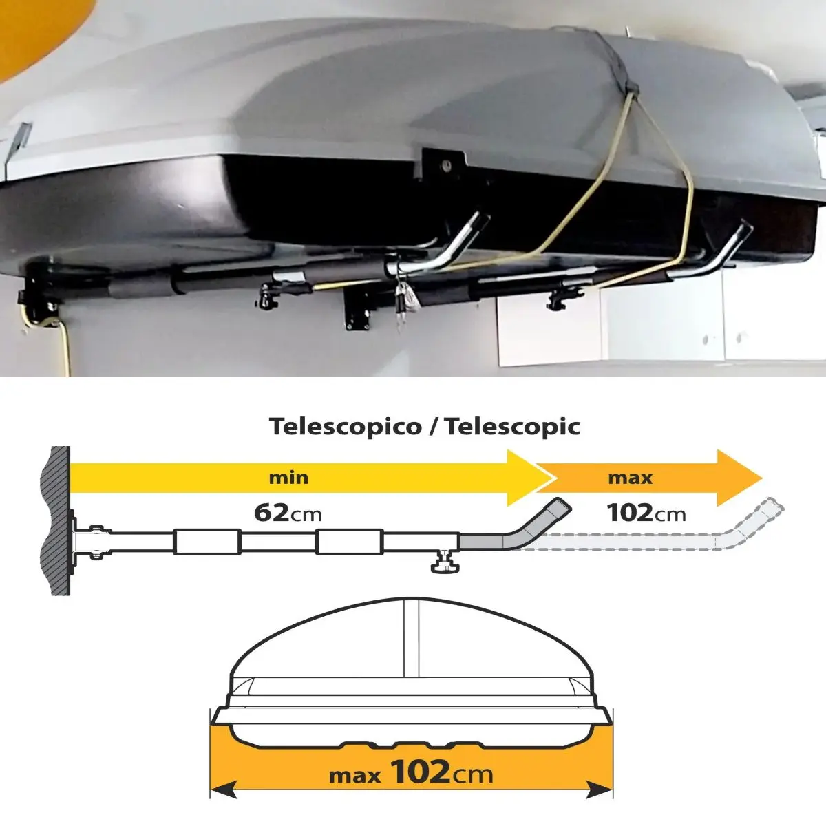 1 Pair of Wall Mount Storage Rack for Car Rooftop Cargo Box SUP Paddle Board Surfboard Kayak bike garage wall bracket 50kg load