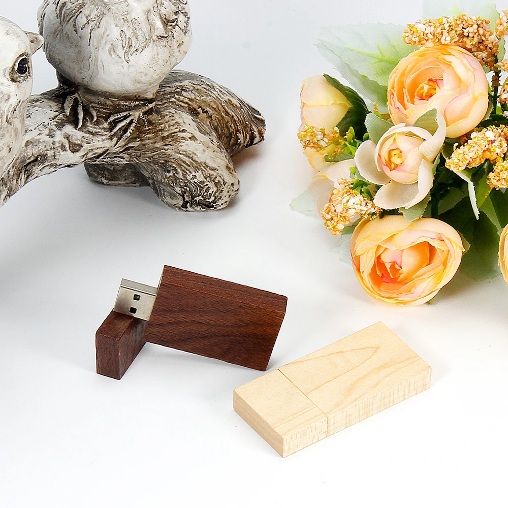 SHANDIAN Phong Đèn 64GB Gỗ USB 2.0 32GB Miễn Phí Tùy Chỉnh LOGO Đĩa USB Thẻ Nhớ 16GB chụp Ảnh Cưới Quà Tặng Pendrive