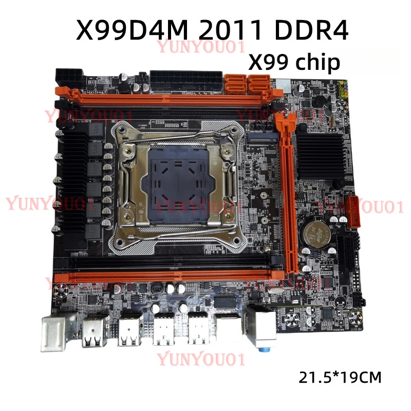 Original X99 Motherboard 2011 V4 Pins, Motherboard for Desktop Computer, Gigabit DDR4 Network Card, Studio Game