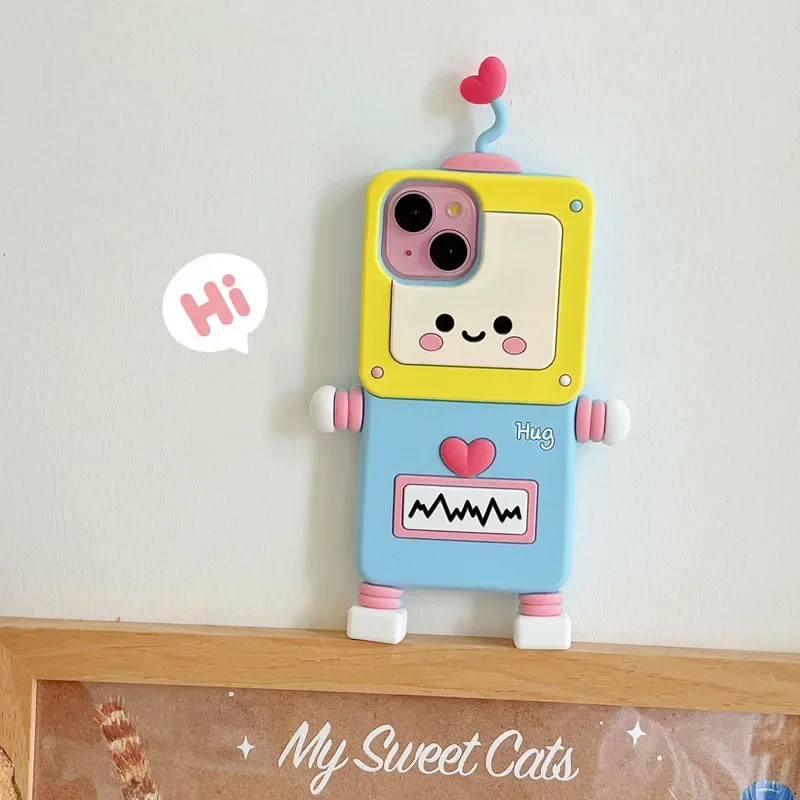 

Защитный чехол для iPhone 11 12 13 14 15plus 16 Pro Max 3D мультфильм милое животное мягкий силиконовый чехол для задней панели телефона прочный корпус