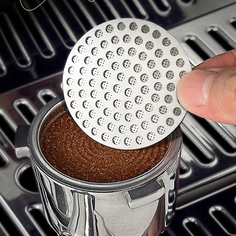 Coffee Secondary Water Distribution Network 51/53/58mm Double Layer Reusable Coffee Puck Screen for Espresso Portafter Basket