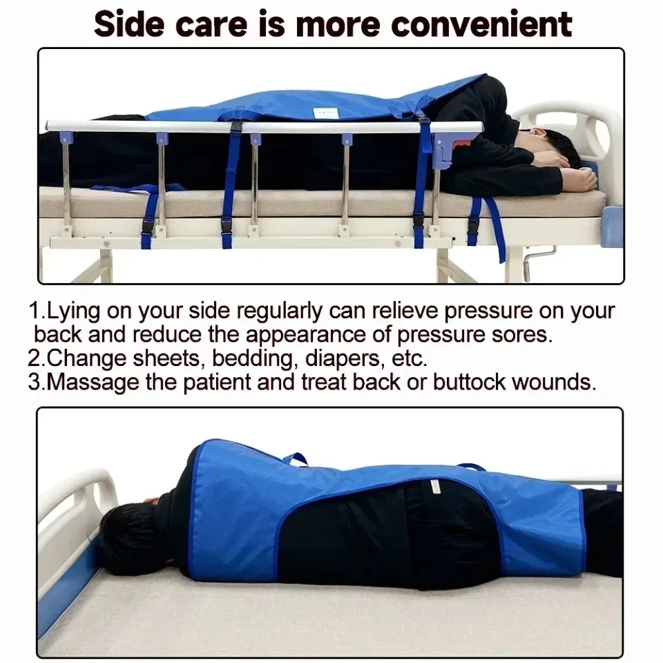 Positioning Bed Pad with Reinforced Handles Multipurpose Sheet for Turning Repositioning Bed Pads for Elderly Patient - Image 5
