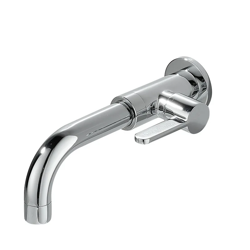 

Lengthened all-copper single cold mop pool faucet into the wall basin balcony laundry pool bathroom can be rotated