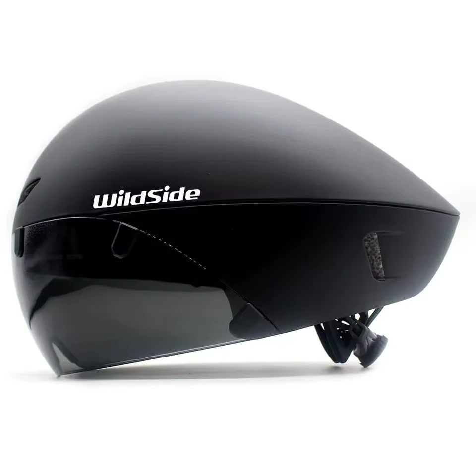 Wildside TT Biycle Helmet 4 lens Goggles Race Triathlon Tri Aero Helmet Road Timetrial Cycling Helmet Casco Ciclismo Accessories image 3
