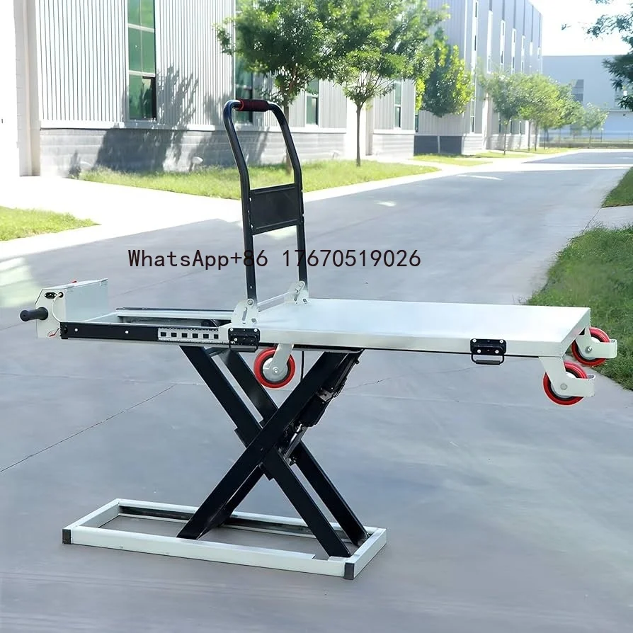 

Hot Sale 300kg Electric Self Lifting Table Platform Electric Lift Trolley Pallet Truck