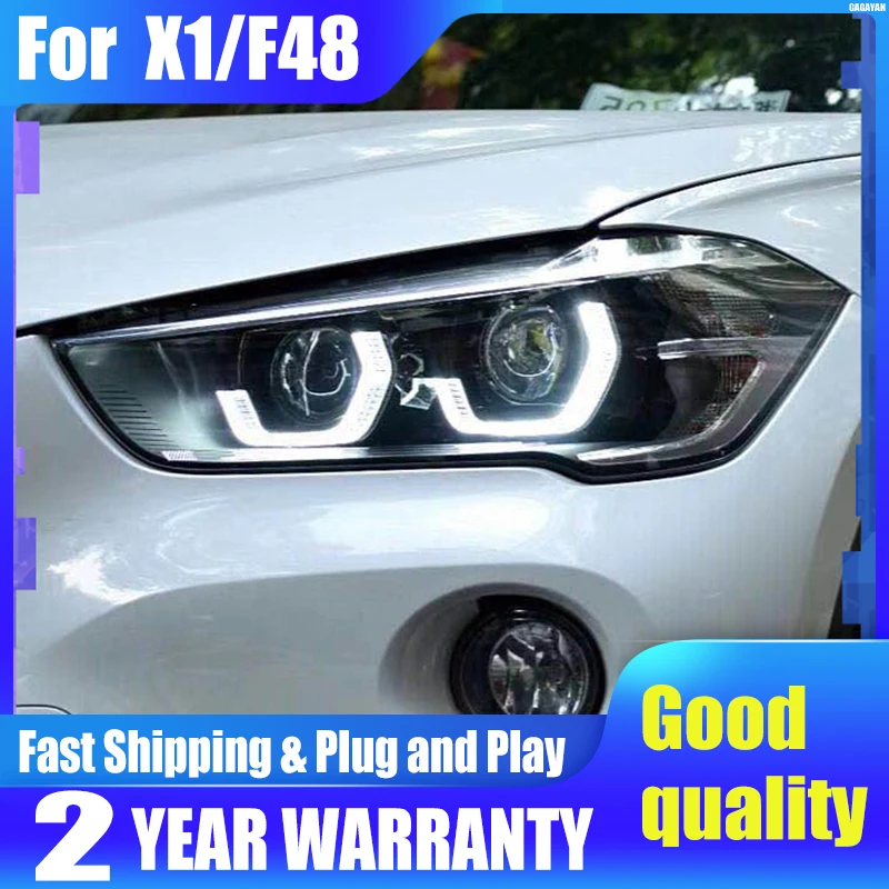 Car Styling LED Head Lamp for BMW X1 headlights 2016-2019 for X1 Full LED angle eyes drl H7 low beam hight beam all LED