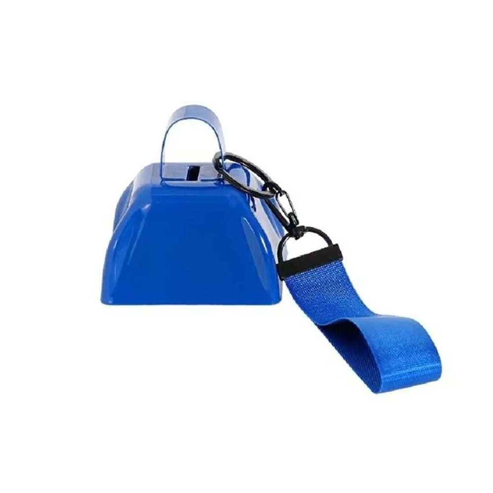 3 Inch Metal Cowbell Iron with Wrist Strap Cheering Bell Celebration Event Backpack Pendant Loud Sound Bell Cheering Accessories