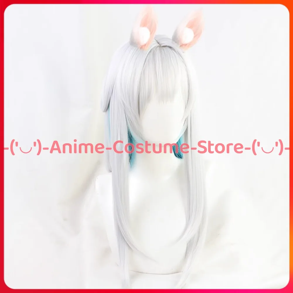 فرسان روزماري Ch 6 شعر مستعار تأثيري مع آذان لعبة شخصية هالوين كرنفال زي حفلة الباروكات مقاومة للحرارة الشعر الاصطناعية