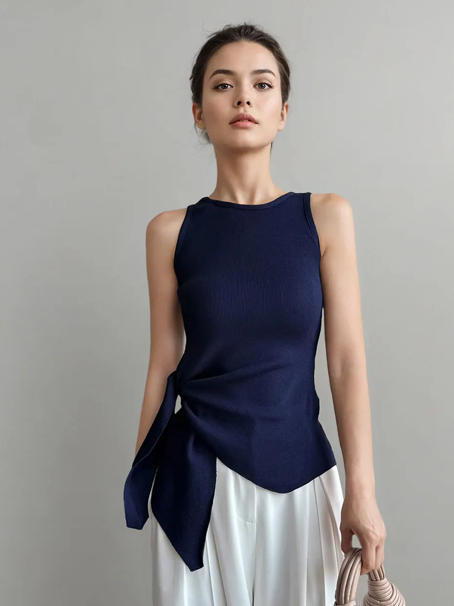 Elegant Summer Slim Fit Vest Strap Women's Cool Commute Style Top High Elasticity Short Length  Color Inner Wear Outer Wear
