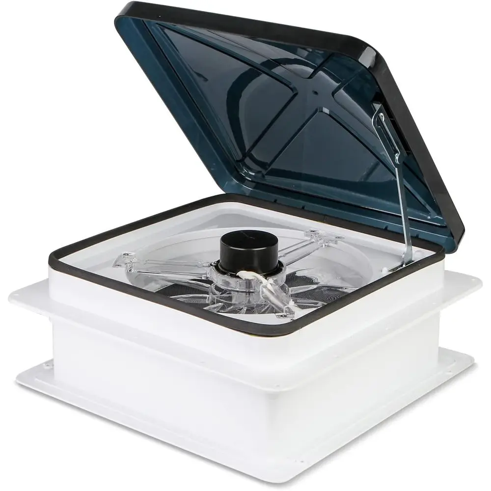 RV Roof Vent Fan — Whisper-Quiet Brushless Motor, 6-Speed Sleep Mode, 1W Low Power Draw All Night, 14×14