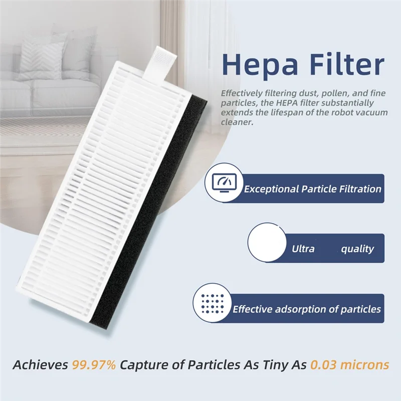ABVI-For Everybot Q3 Plus / Q3, TESLA AI300 PLUS Hepa Filter Made Of High Quality Materials