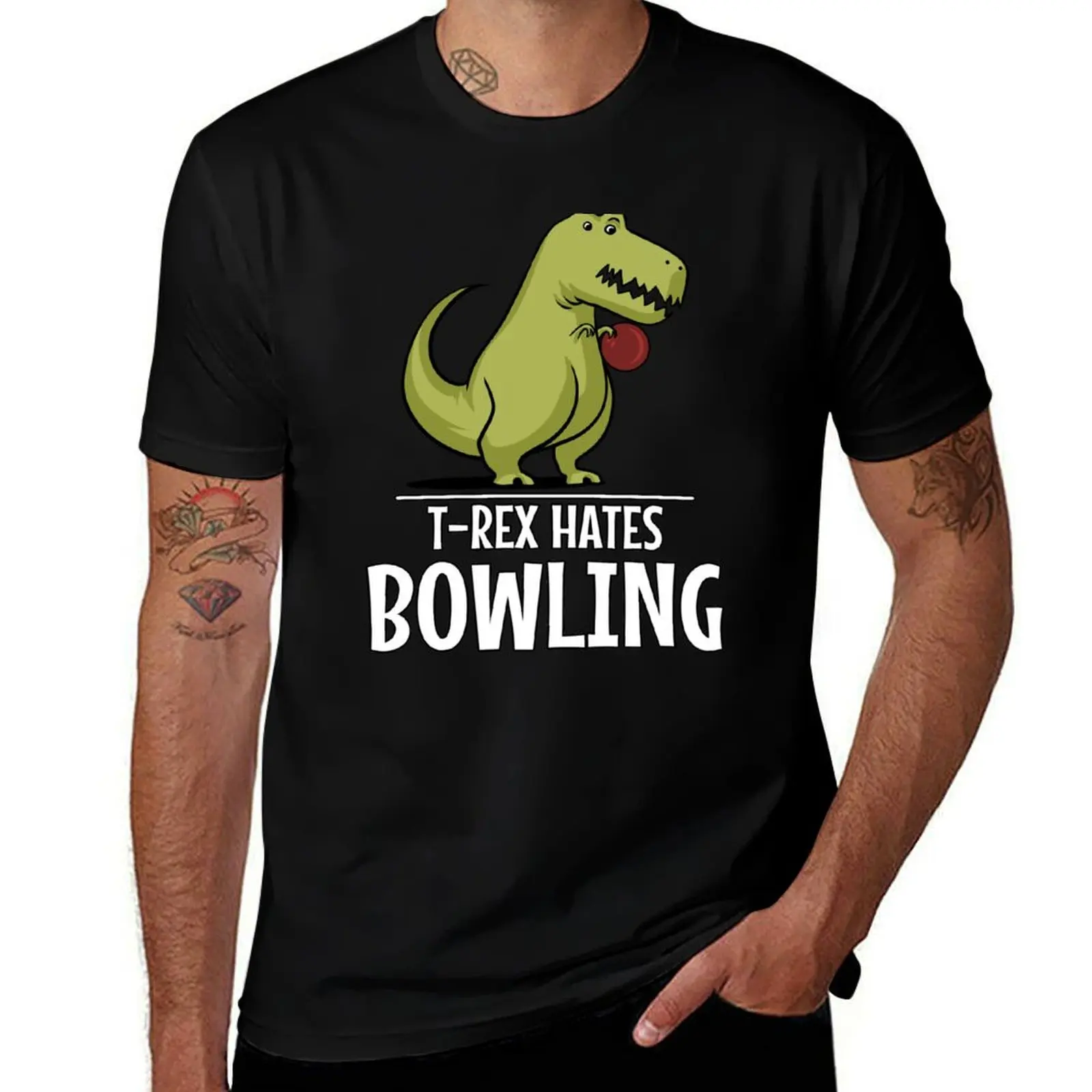 

t man man pack T-Shirt Hates summer T-Rex quality for Bowling Dinosaur shirt luxury shirts t shirts man white high brand t