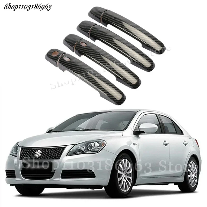 

Gloss Black Door Handle Cover Sticker Trim For Suzuki Kizashi 2010-2020 car Sticker Exterior Parts Accessories