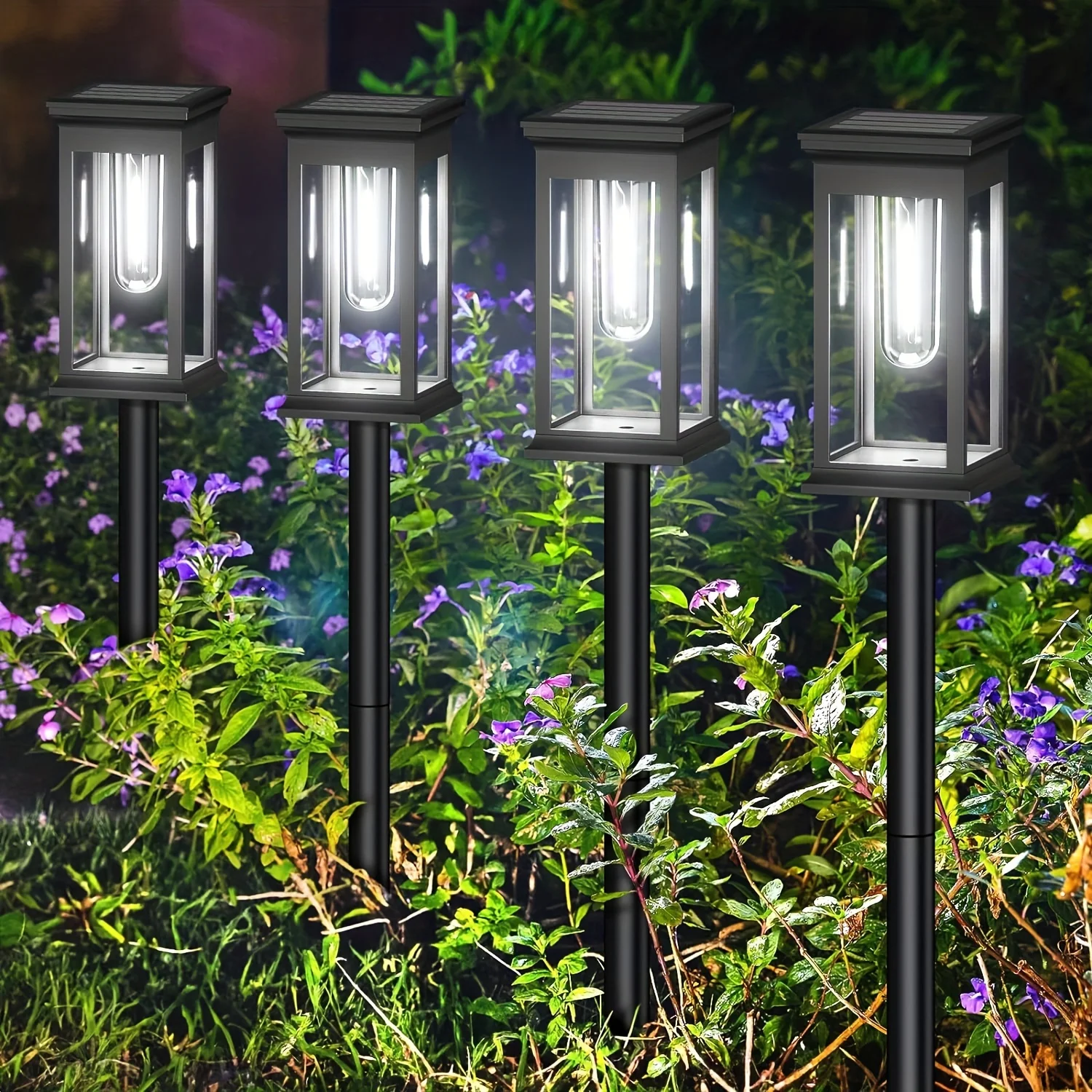 1-Pack Solar Tungsten Led Lawn Light, Outdoor Waterproof Solar Pathway Light, for Garden, Courtyard, Landscape, Walkway, and Yard Decoration