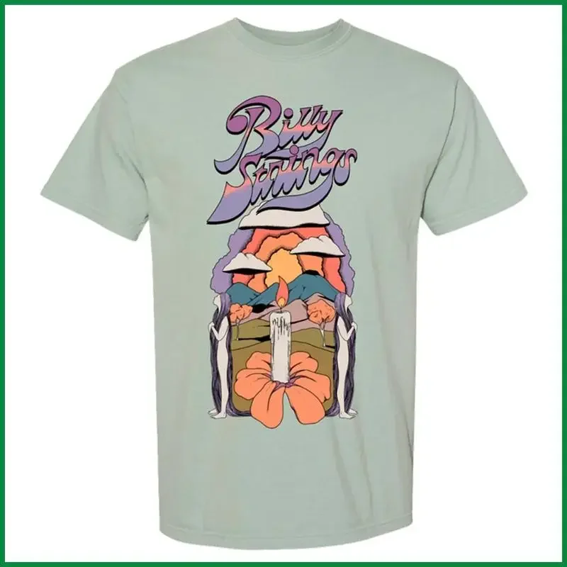Billy Strings 2025 Winter Tour Candle T Shirt with Dates