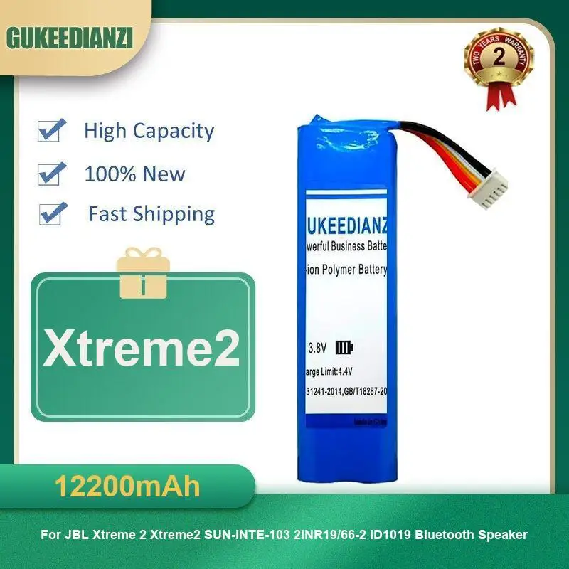 Battery For JBL Charge 4 Xtreme 3 Speaker 2 SUN-INTE-103 2INR19/66-2 ID1019 Boombox 1 4BLK 4j 1INR19/66-3