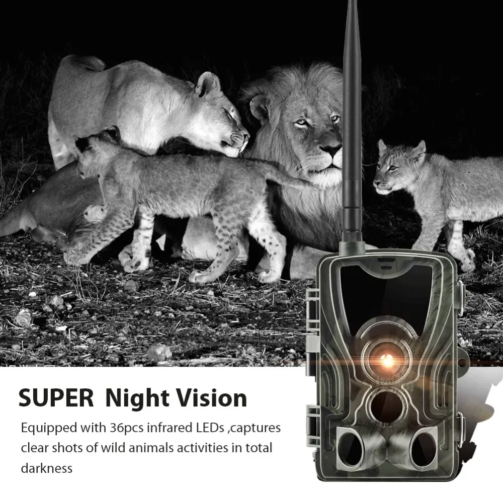 2G MMS SMS  SMTP Trail Wildlife Camera 16MP 1080P Night Vision Cellular Mobile Hunting Cameras HC801M Wireless Photo Trap