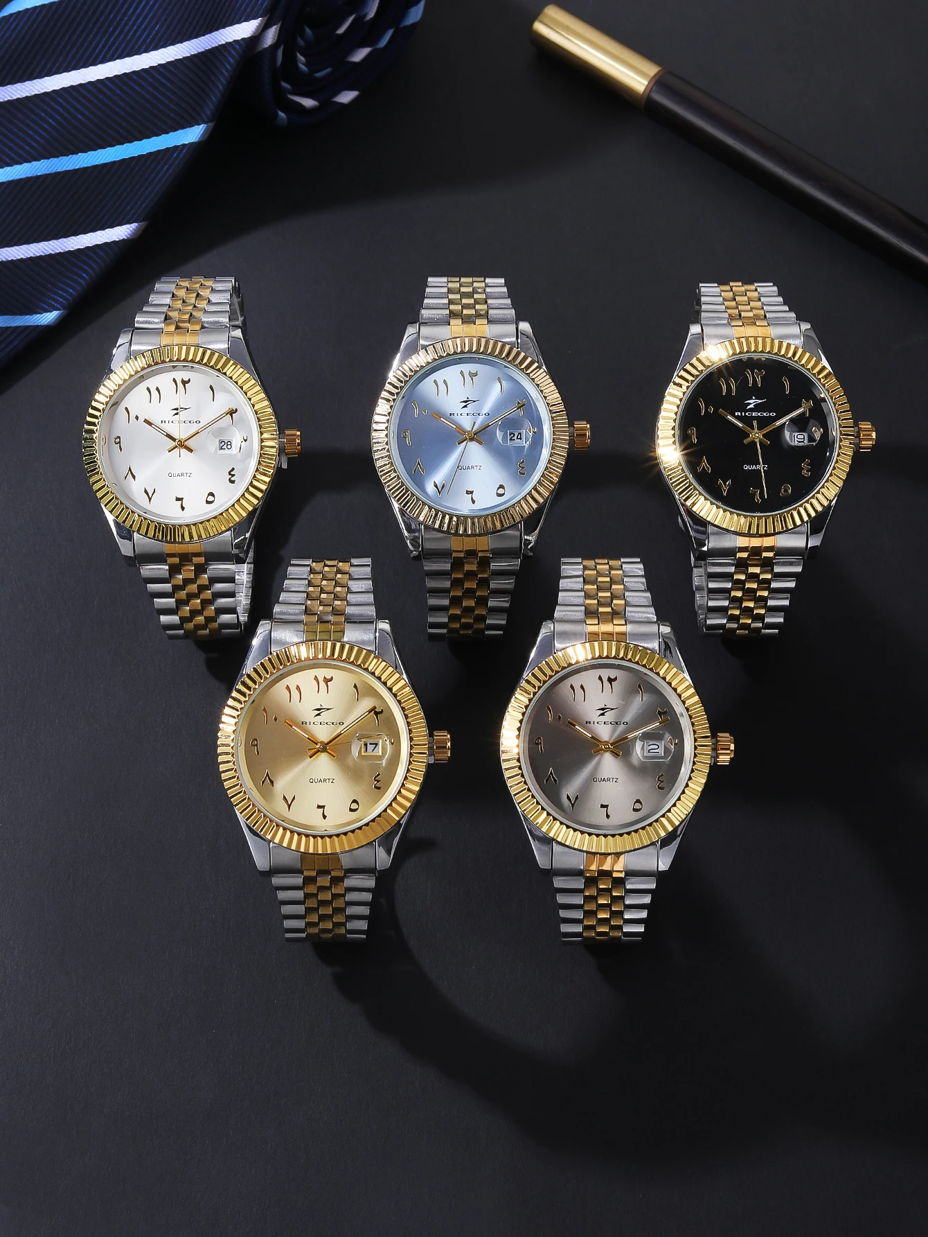 

Минималистичные мужские наручные часы, модные креативные часы, многофункциональные роскошные часы, модные спортивные часы с круглым датой