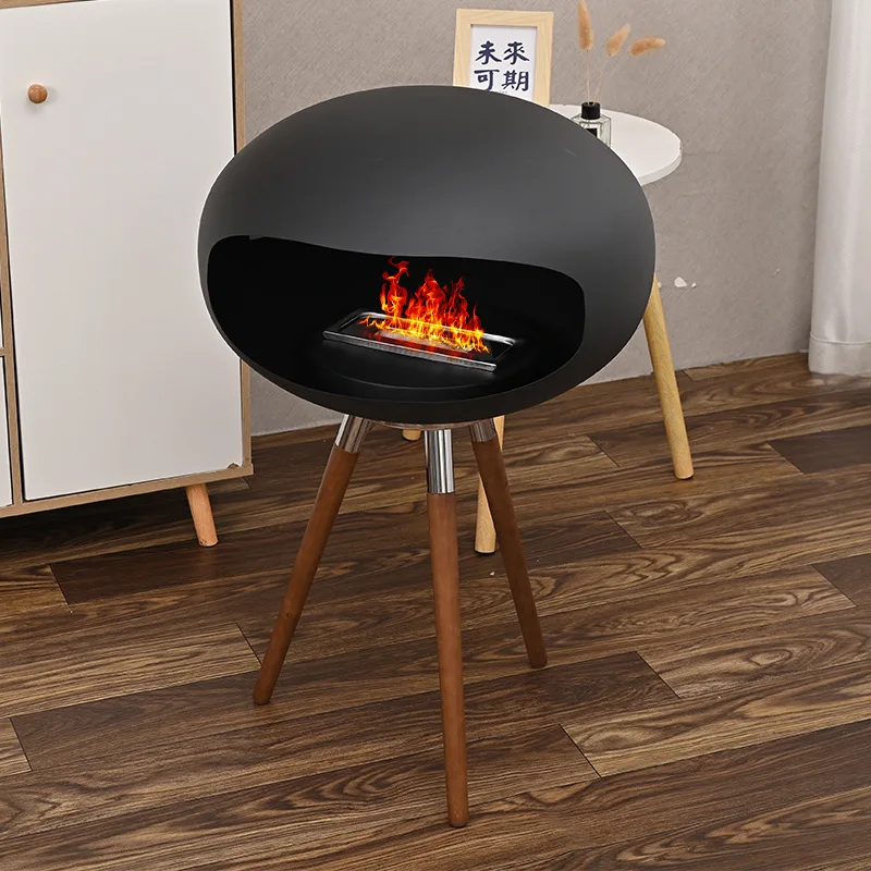 Tall fireplace Standing alcohol fireplace Brazier Interior decoration Real stove Household heating