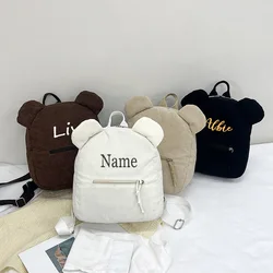 Custom Teddy Bear Backpack Embroidered Name Kids School Backpack Children's Day Party Gifts Birthday Bags with Personalized Name