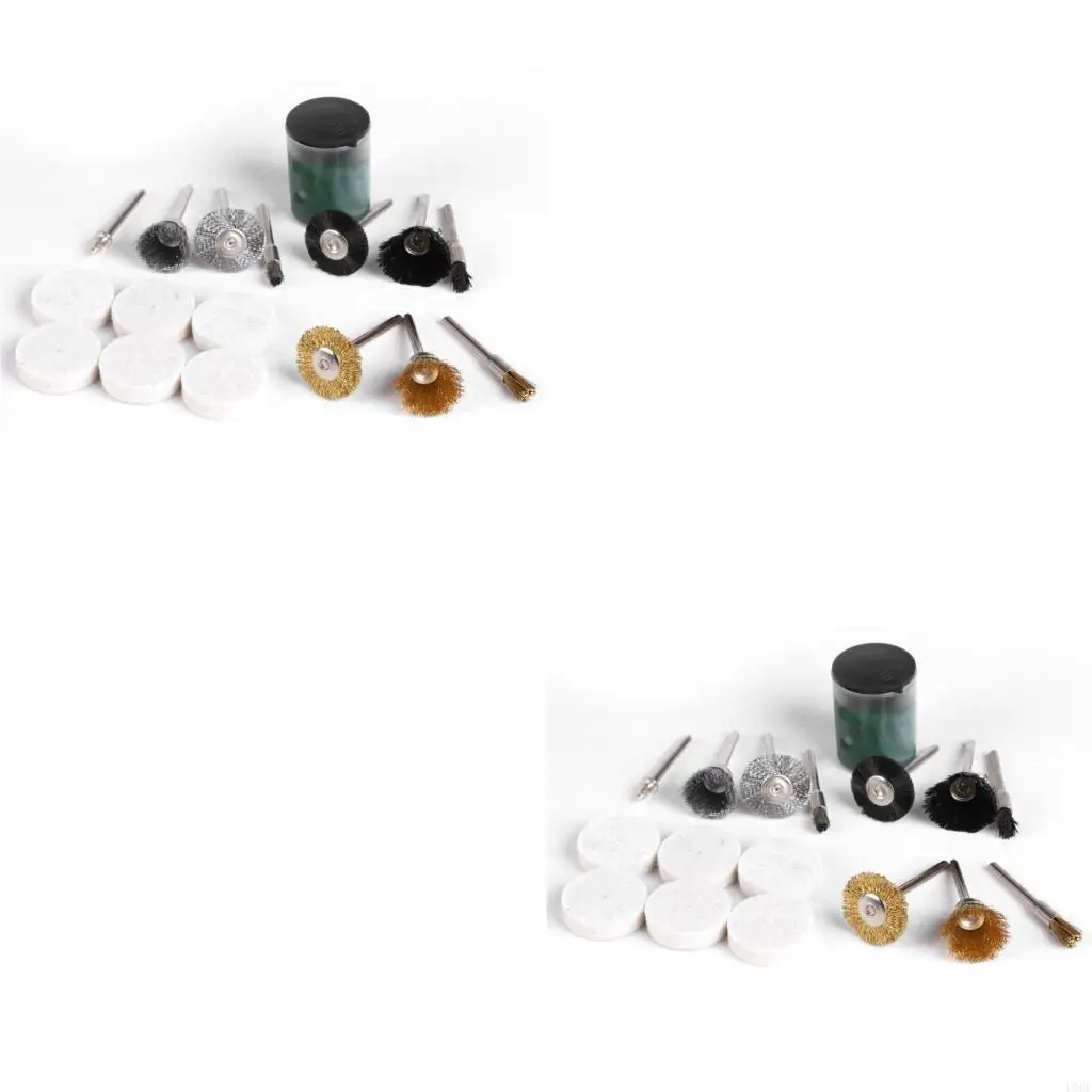 

Finish 17pc Crushing Wheel And Brush Set For Flexible Smoothing Polishing And Cutting On Various Materials