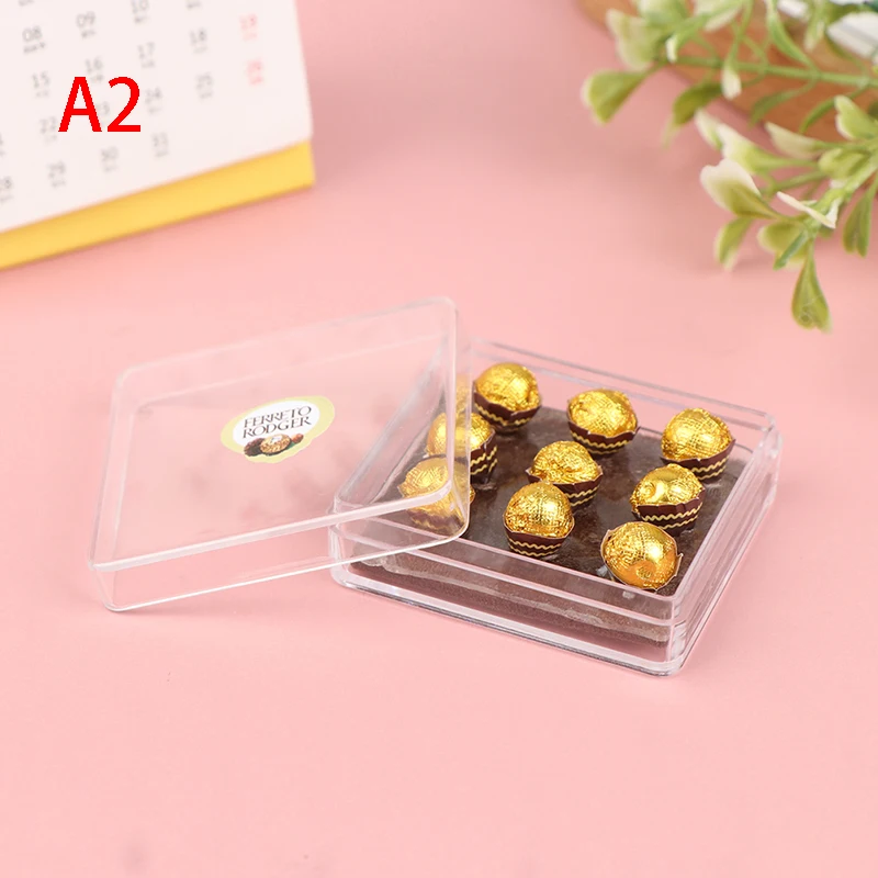 1 Set 1/6 Miniatuur Chocolade Speelgoed 1:12 Poppenhuis Mini Model Spelen Keuken Voedsel Voor Huis Pop Accessoires