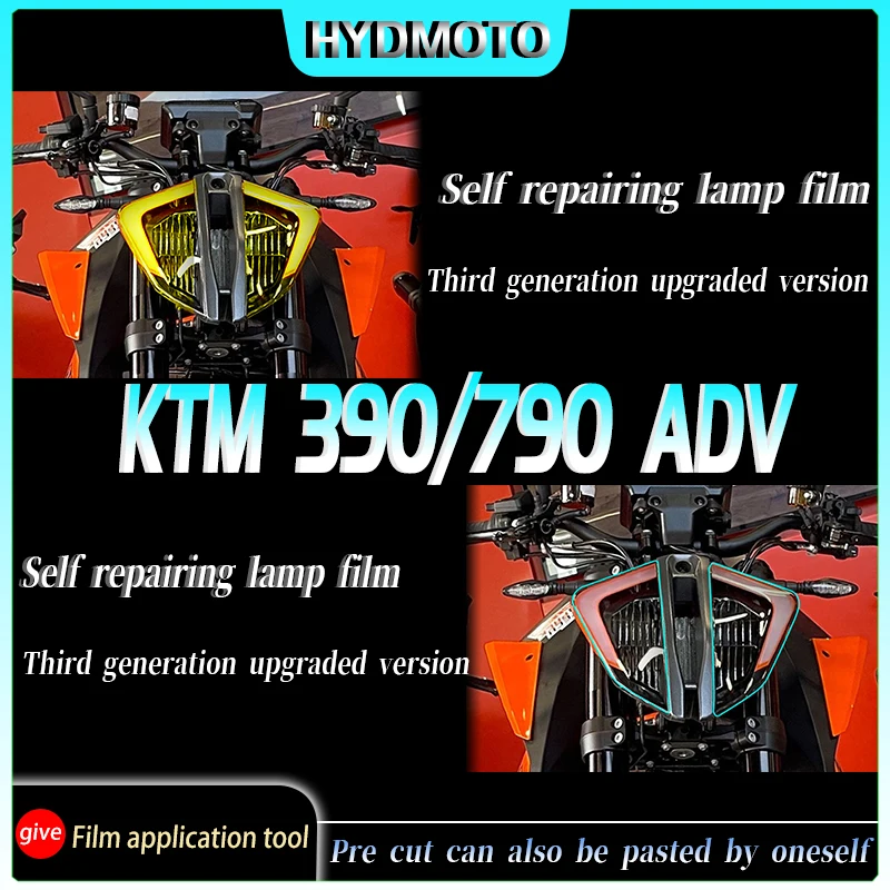 For KTM 790ADV 390ADV headlight protection film instrument film TPU scratch repair film  waterproof modification