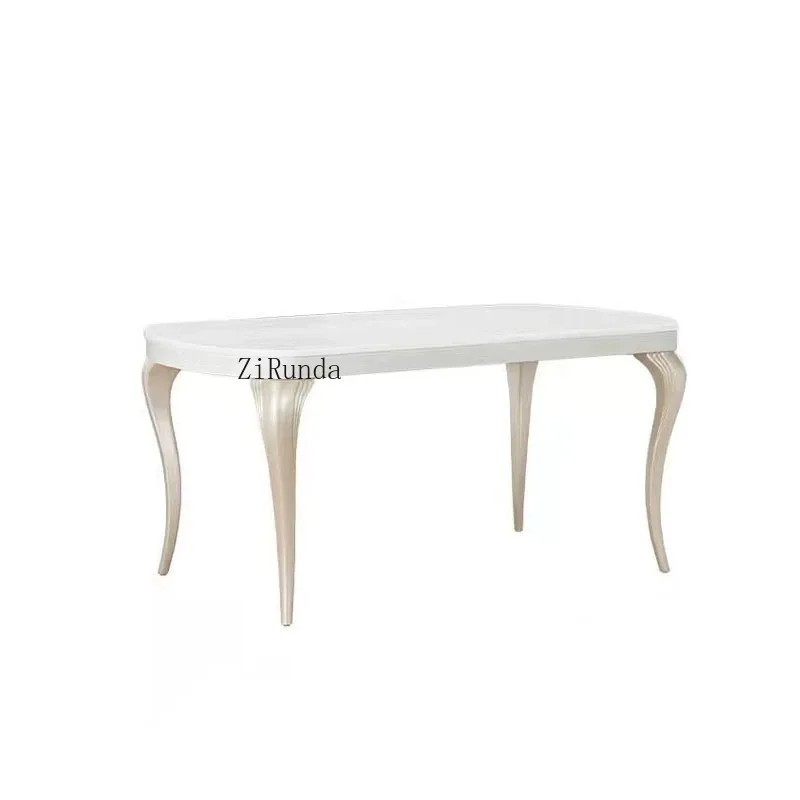 Afternoon Tea Party Solid wood four-person tenon and mortise dining table and chairs Marble dining table dining table and chairs