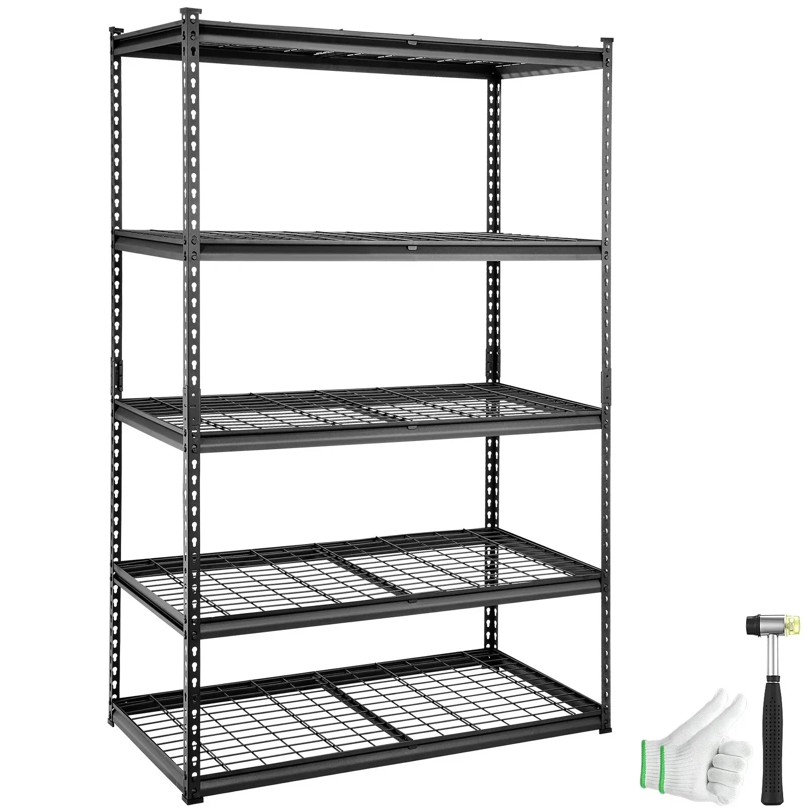 

5-Tier Metal Storage Shelving Unit 24"D x 48"W x 72"H Storage Rack Shelf