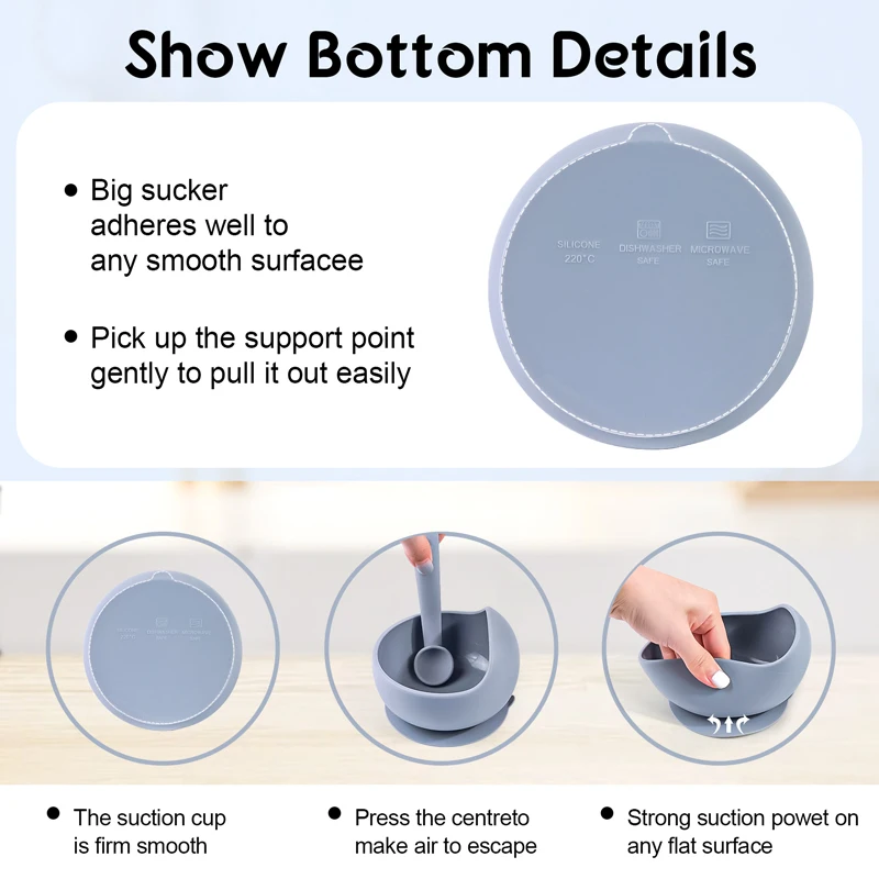 TYRY.HU-Bols à ventouse en silicone pour enfants, Britware pour bébé, ApprentiCumbria alimentaire complémentaire pour tout-petits