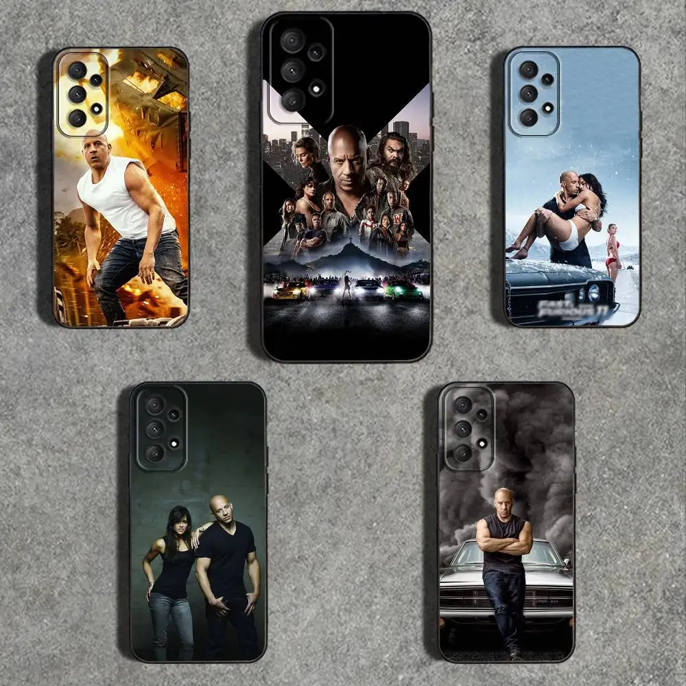 حافظة هاتف F-Fast or Furious 9 لهاتف سامسونج جالاكسي A73,31,32,72,41,53,52,71,22,5G,Note,J7,8,9 غطاء أسود ناعم