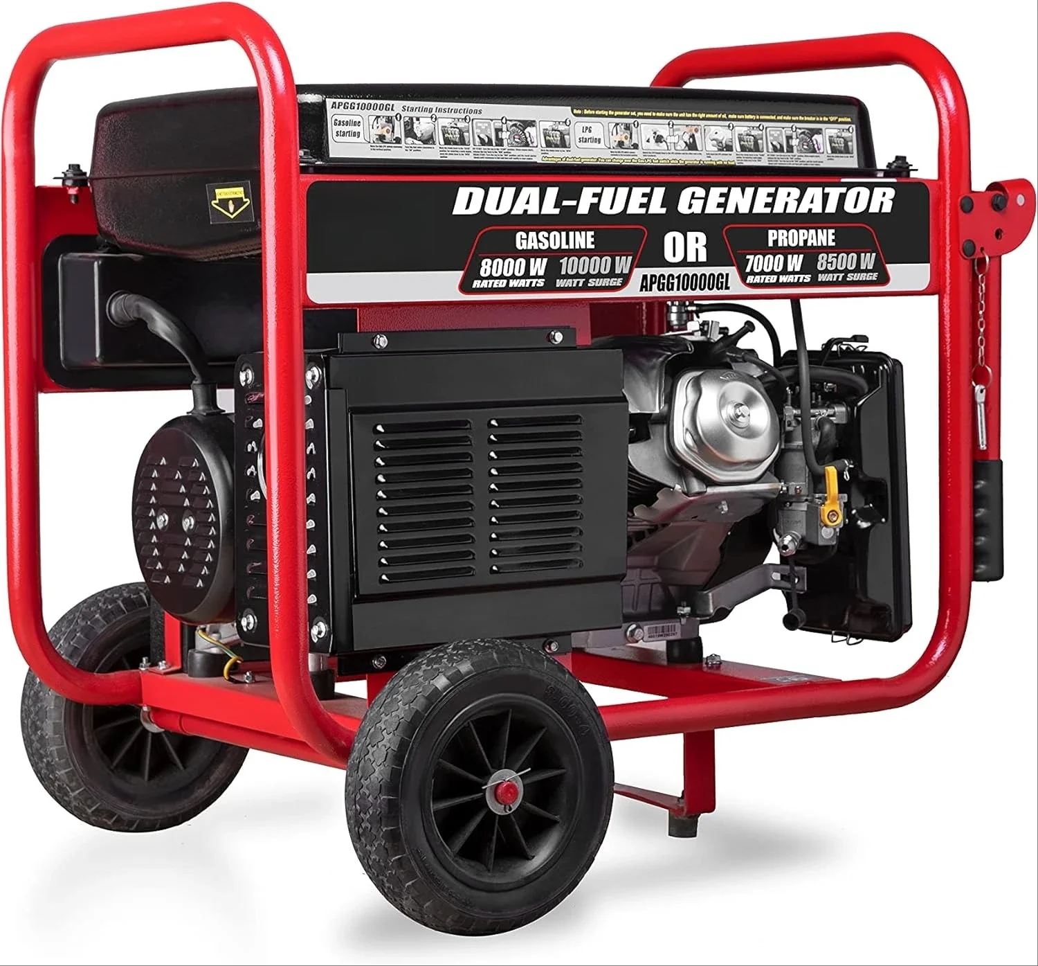 APGG10000-10,000 واط بدء تشغيل مولد الطاقة JD محرك كهربائي بدء إطار فولاذي محمول للعجلة