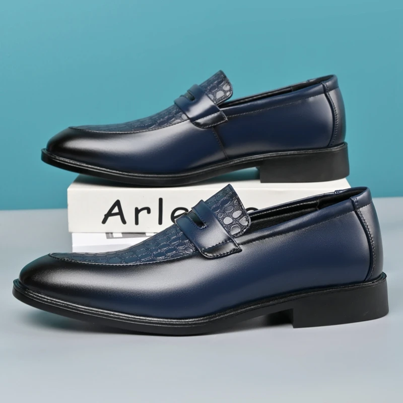 2026 Designer Black Brown Casual Leather Shoes For Men Loafter Formal Wedding Dress Homecoming Zapatos