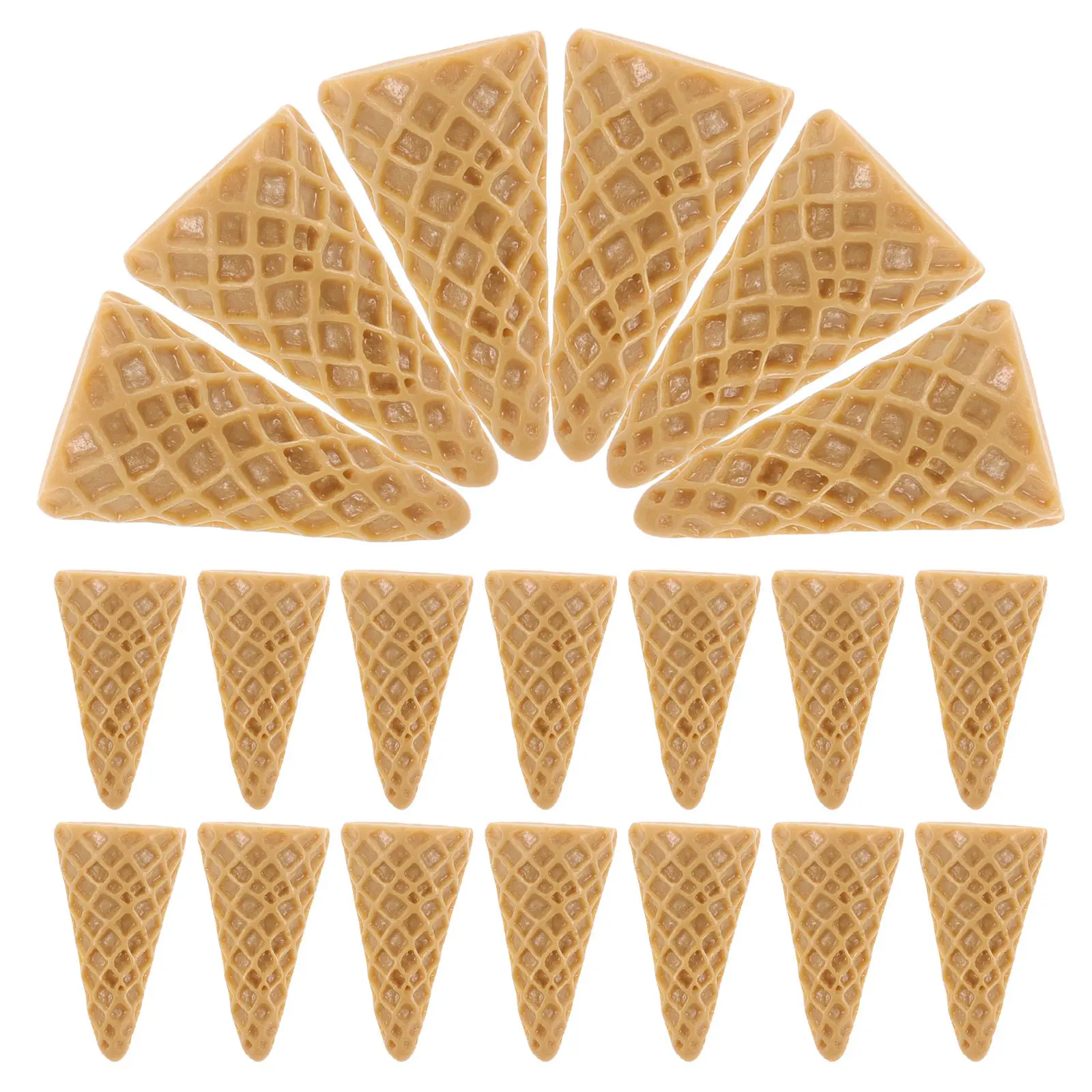 

20pcs Ice Cream Cone Charms Resin Diy Hairpin Decor Mini Adornment For Phone Case Jewelry Craft Supplies Hair Clip Diy Charm