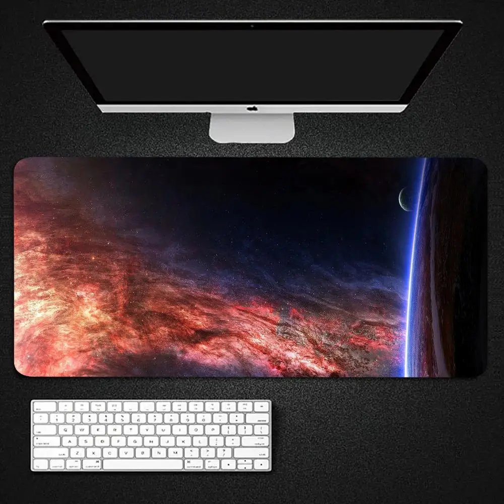 Galaxy Space Universe Mouse Pad XXL Gaming Accessories Office Gamer Keyboard Desk Mat Non-Slip Laptop Notebook rubber Mousepad