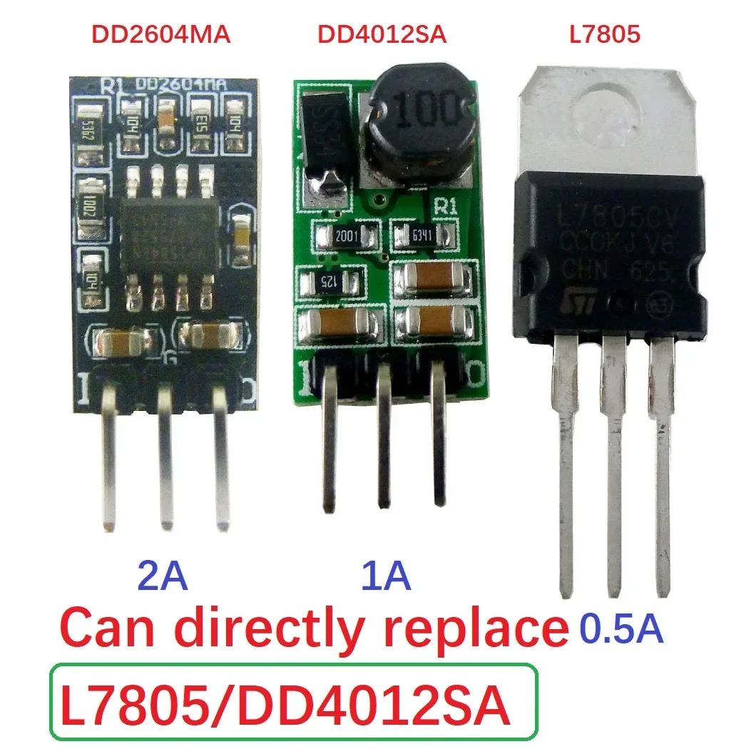 2X Mini 10W DC-DC 6V 8.4V 12V 12.8V 14.8V 15V 20V To 3.3V 4.2V 5V Buck Converter Module Replace DD4012SA DD2712SA L7805