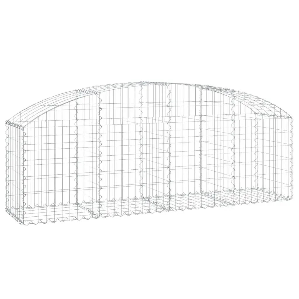 78.7x19.7x23.6/31.5 Arched Gabion Basket - Durable Galvanized Iron Garden Decor