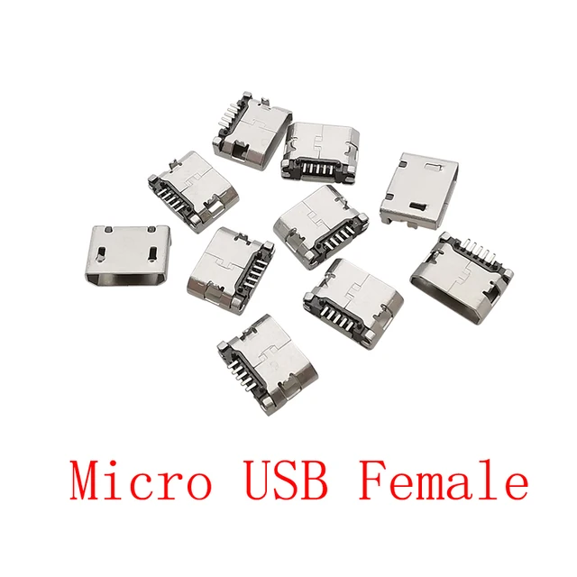 Złącze żeńskie Micro USB 5-pinowy adapter gniazda MicroUSB do portu ładowania danych Projekty DIY Naprawa Wymiana