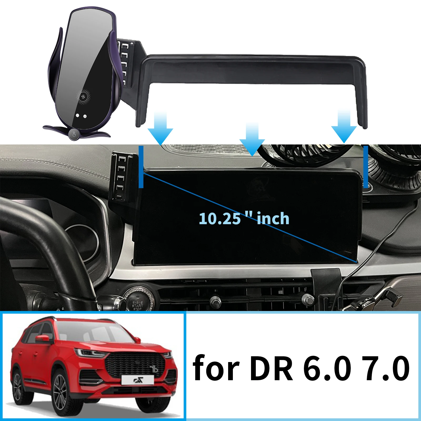 

Fit for 2023 2024 2025 DR 6.0 7.0 GPS Bracket Car Mobile Phone Holder Navigation Stand Auto Accessories