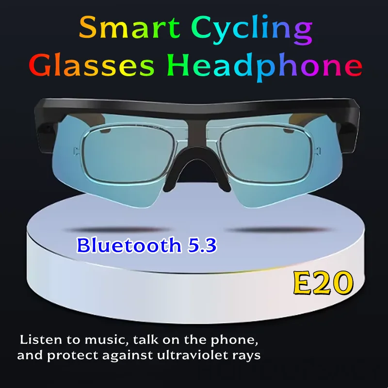 

Умные очки Модные Bluetooth-наушники HIFI Стерео Bluetooth Спорт на открытом воздухе и помощник по езде на велосипеде с голосовым управлением E20