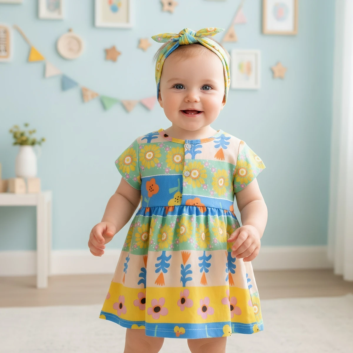 Summer Kids Dresses Beach Children Casual Holiday Clothing Baby Girls Dresses Sweet Fashion