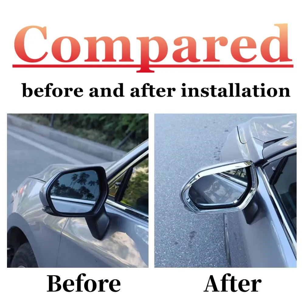 ABS Carbon Fiber Car Styling Side Door Rearview Mirror Sun Visor Shade Rain Guard Shield For Toyota Camry 2018-2023 Accessories